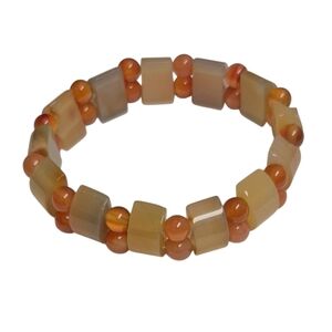 Natural Carnelian Gemstone Stretch Bracelet
